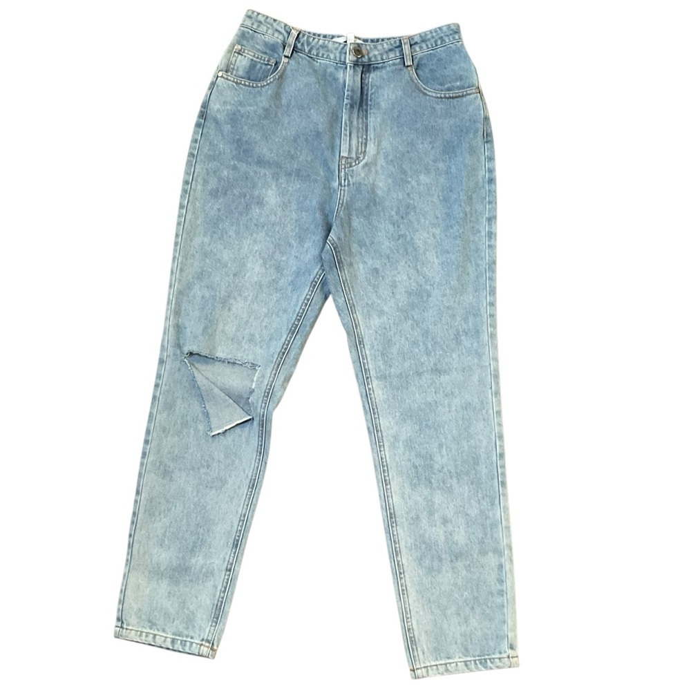 J.ING Denim Jeans High Waisted with Unique Cut Size Large